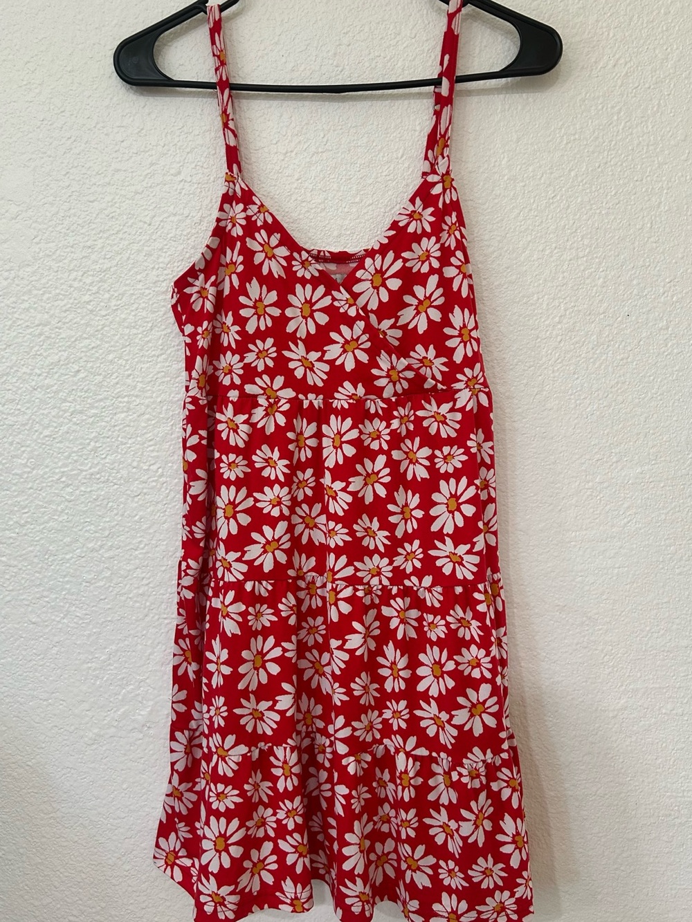 Hollister Red Daisy V-Neck Sundress